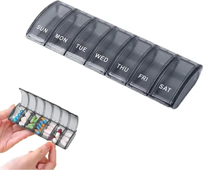 Produktbild von Tablettenbox 7 Tage Pillendose Vitamine Medikamente Blau
