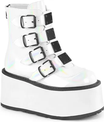 Produktbild von DAMNED-105 Damen Booties von DemoniaCult, Weiß  , EU 42, US 12