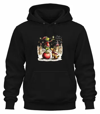 Obrázek produktu pro Možná Vánoce znamenají o něco víc – mikina s kapucí Grinch, uni, černá, velikost M