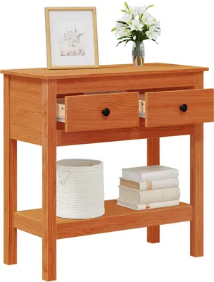Obrázek produktu pro Konzolový stolek se zásuvkou Voskově hnědá 75 x 35 x 75 cm