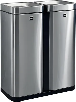 Zdjęcie produktu dla helit H2404700 helit the twin bin Mülleimer 2x 30,0 l edelstahl