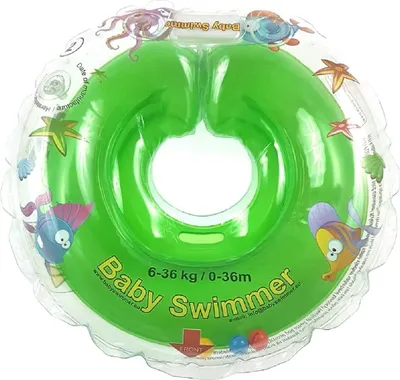 BabySwimmer kółko do pływania na szyję zielone 6-18 kg GS