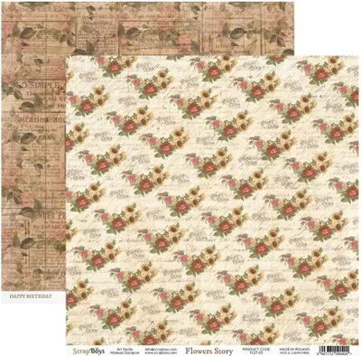 Image de Papier pour scrapbooking 30x30 - Scrapboys - Flowers Story 05