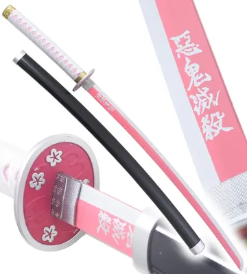 Produktbild von Anime Cosplay Katana aus Holz Klinge aus Holz Katana Kanao Tsuyuri Holzschwert Kimetsu No Yaiba Schwert