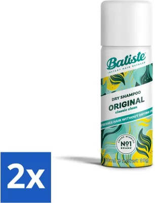 Zdjęcie produktu dla Batiste - Classic Clean - Suchy szampon - Chłodny i czysty zapach - Odświeża i utrwala - 50 ml - Ekonomiczne opakowanie - 2 szt