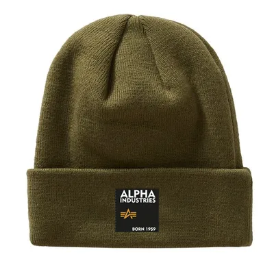Immagine prodotto di Cappello invernale da uomo Alpha Industries Label Beanie Olive - UNI
