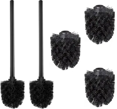 Produktbild von WC-Bürste Toilettenbürste Ersatzbürstenkopf - 7 cm - Mattschwarz - 2er Set