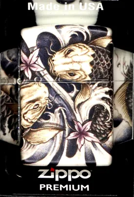 Obrázek produktu pro Zippo Color 540 Tattoo Koi 60006401 originální benzínový zapalova? White Matte 540° Color Image