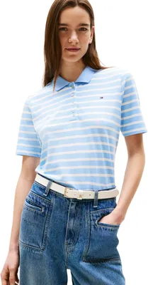 Produktbild von Tommy Hilfiger Damen Poloshirt Kurzarm 1985 Pique Regular Fit, Mehrfarbig (Breto