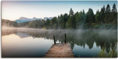Produktbild von ARTland Leinwandbild Geroldsee Panorama Größe: 40x20 cm