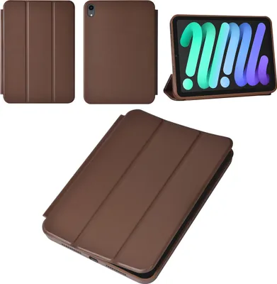 Produktbild von iPad Mini 2021 Book Case Tablet Cover - Dark Brown - Smart Case