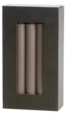 Immagine prodotto di Candele in cera rustiche – Grigio fumo – Diametro 2,2 cm x 19 cm – Confezione da 10 pezzi