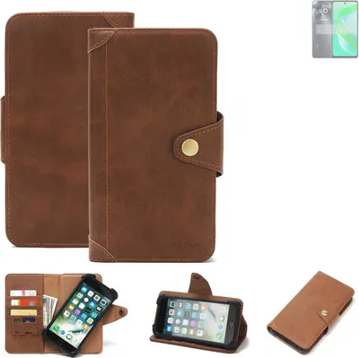 Produktbild von K-S-Trade Handyhülle kompatibel mit Infinix Smart 8 Pro Schutz Hülle Walletcase Bookstyle Tasche Case Handytasche Wallet Flipcase Cover PolyurethanBraun
