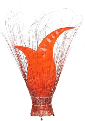 Produktbild von Deko-Leuchte Stimmungsleuchte asiatische Lampe Stehleuchte Tischleuchte Tischlampe Bali Asia TULPE groß 100 cm, orange