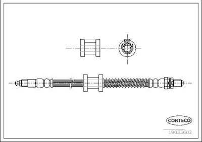 Produktbild von CORTECO 19033602 Bremsschlauch Vorne für FORD KA (RB) KA Van (RB)