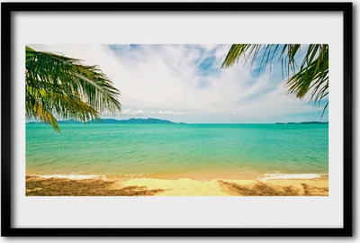 Produktbild von Bild 60x40 MDF-Rahmen Wandkunst Seestrandlandschaft