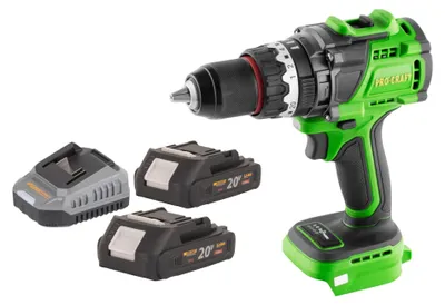 Produktbild von Procraft PA18ProBL-BB Akku Schlagbohrschrauber 20 V 180 Nm Brushless + 2x Akku 2,0 Ah + Ladegerät