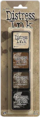 Produktbild von Ranger Distress Ink Mini Kit 3 Vintage Stempelkissen Set für Bastelprojekte
