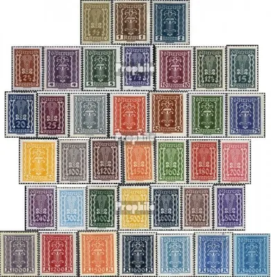 Produktbild von Briefmarken Österreich 1922 Mi 360-397 (kompl.Ausg.) gestempelt Freimarken