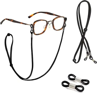 Produktbild von Brillenband aus Leder, Universal Brillenbänder Brillenkette Einstellbarer Brille Cord für Damen und Herren, 67CM