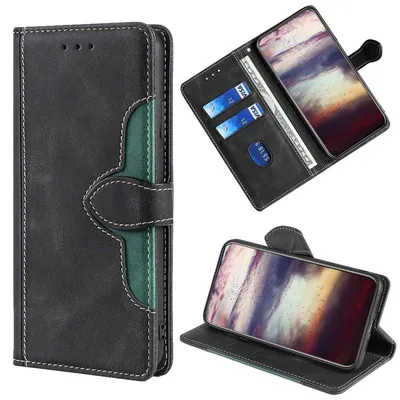 Produktbild von Für Samsung Galaxy S20 FE Design Handy Tasche Schwarz Etuis Kunst-Leder Hülle