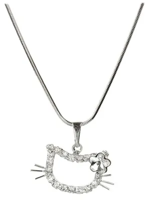 Produktbild von GirlŽs necklace Kitten with a Crystal flower