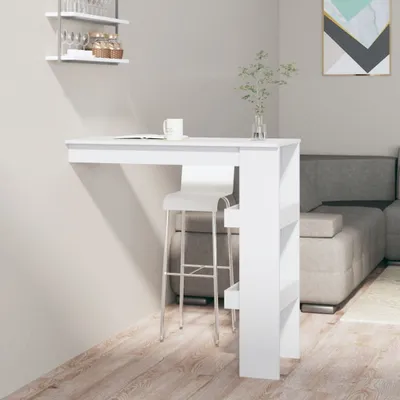 Obrázok produktu pre Maison Exclusive – Nástenný barový stolík, biely, 102 x 45 x 103,5 cm, drevotrieska