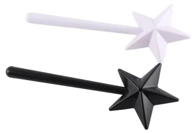 2er Set Zauberstab Salz- Pfefferstreuer, Plastik, Sternendesign