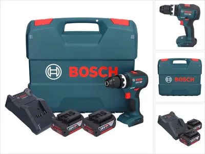 Image de Bosch GSB 18V-55 Professional Perceuse-visseuse à percussion sans fil 18 V 55 Nm Brushless ( 0615990L7C ) + 2x batterie 4,0 Ah + chargeur + Coffret