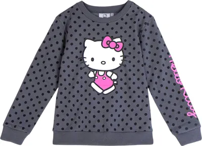 Produktbild von Sweatshirt Hello Kitty Punktemuster Dunkelgrau 152 cm