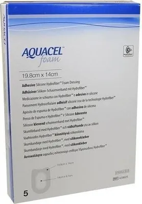 Productafbeelding van Aquacel Foam, zelfklevend, hielverband, 14x19,8 cm, 5 stuks