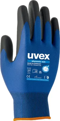 Produktbild von Arbeitshandschuh phynomic wet 9 Polyamid Elasthan blau/anthrazit