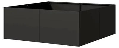Produktbild von Pflanzkübel Schwarz 80x80x30 cm Stahl, Pflanzschale, Garten-Pflanzgefäß, Outdoor-Pflanzgefäß, Hochbeet, Blumenkasten