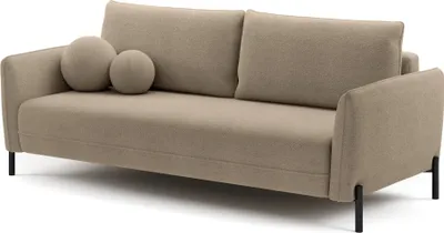 Produktbild von Selsey VERUCO - Sofa mit Schlaffunktion und Chenille-Bezug, Beige
