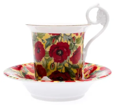 Produktbild von Kaffeetasse, 200 ml, Meissen, Tschechisches Porzellan, Mohn, Leander