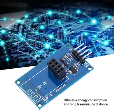 Obrázok produktu pre 2ks sada ESP8266 Wifi bezdrôtový adaptér ESP-01 modul 3,3V5V transparentný priechodný modul
