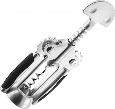 Immagine prodotto di Cavatappi stellare con manici, lega di zinco, 18x8x4 cm, argento/nero