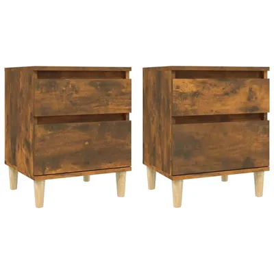 Zdjęcie produktu dla vidaXL Szafki nocne 2 szt. Dąb wędzony 40x35x50 cm
