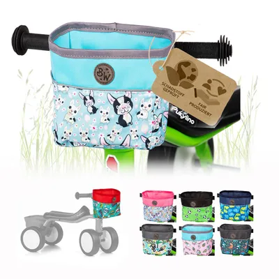 Produktbild von BAMBINIWELT Lenkerkorb für Kinder Lenkertasche kompatibel mit Pukylino Wutsch Fitsch Puky OFFEN für Dreirad Laufrad Rutschfahrzeuge (Modell 6)