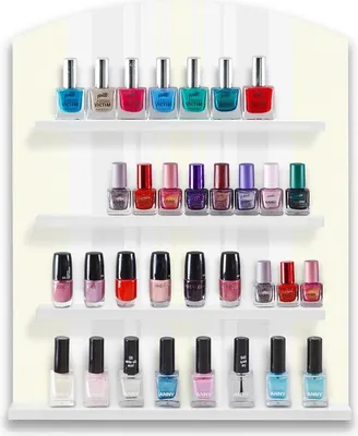 Produktbild von Nagellackregal Wandregal NAILBOARD Aufbewahrung Organizer Setzkasten versch. Modelle, Farbe:Gelb BHT 340 x 420 x 70 mm
