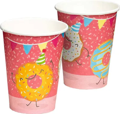 Produktbild von 8 Happy Donut Becher 210ml
