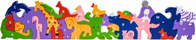 Produktbild von Alphabet Holzpuzzle Tierparade mit Buchstaben A-Z- 3921