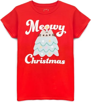 Produktbild von Pusheen - "Meowy Christmas" T-Shirt für Damen NS6681 (M) (Rot)