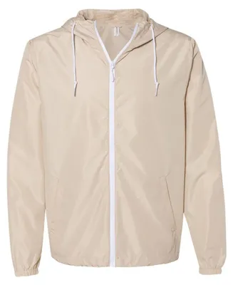 Image de Independent - Coupe-vent pour hommes/femmes unie, léger LT3921 (XXL) (kaki/blanc)