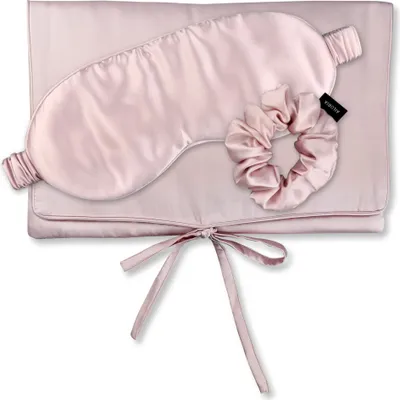 Obrázek produktu pro AILORIA TRAVEL SET BEAUTY M - taška, maska na spaní a škraboška M z hedvábí ROSA