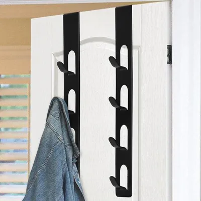Produktbild von Schwarze Türhaken Set für Handtücher und Kleidung