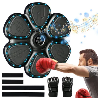 Produktbild von Juksun Boxmaschine Heimwand-Musikboxmaschine mit Bluetooth Musik LED 9 Modi 9 Geschwindigkeiten für Heimtraining/Boxtraining