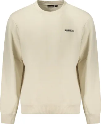 Immagine prodotto di Felpa beige da uomo a maniche lunghe con logo e vestibilità rilassata