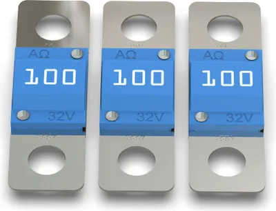 Produktbild von 3x AUPROTEC Midi Hochstromsicherung 100A Schraubsicherung blau
