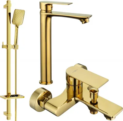 Produktbild von Mexen Royo DQ62 Badewannenset, Gold - 72213DQ62-50